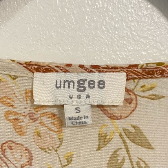 Umgee Floral Print Layered Mini Dress Size Small - Picture 7 of 17